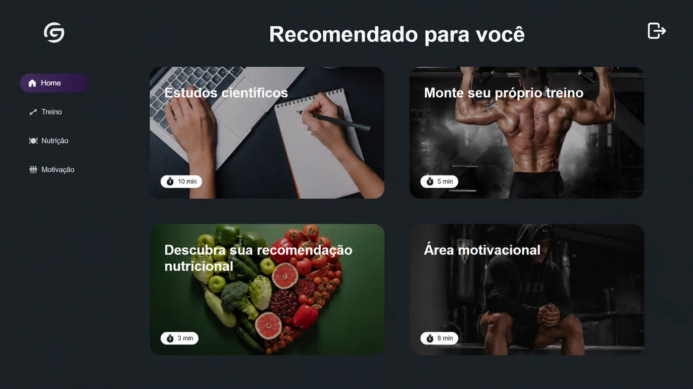 Screenshot do FitMeta — aplicação de gerenciamento de treinos